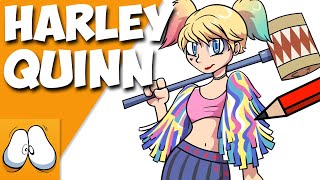 How To Draw Harley Quinn (Birds of Prey - Margot Robbie)
