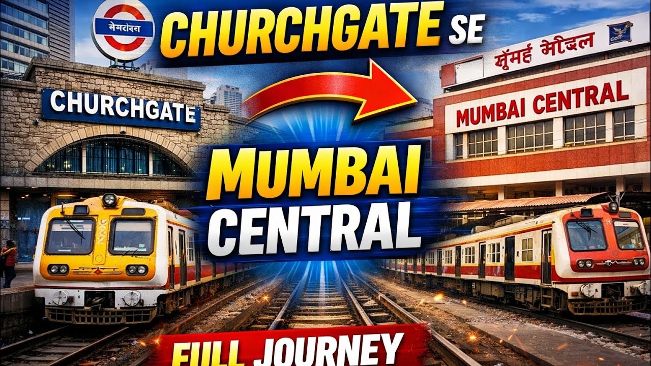 Churchgate se Mumbai Central | Mumbai Local Train Full Journey 🚆
