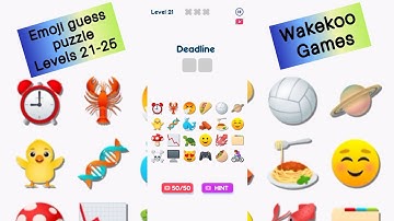 Emoji Guess Puzzle levels 21-25