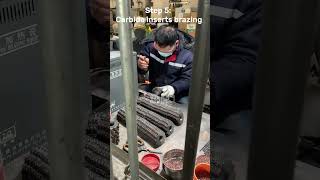 Manual Brazing of Carbide Tips 🔥 | Scarifier TCT Cutter Production #scarifierteeth #Scarifiers #TCT