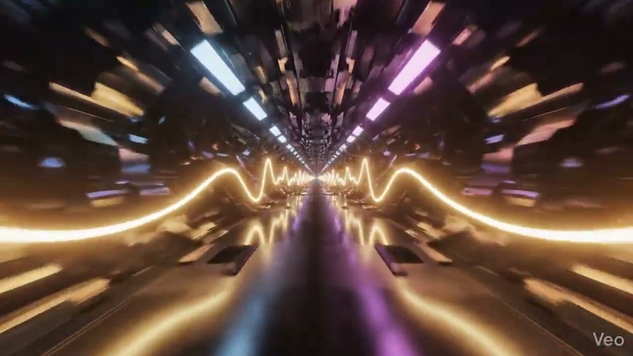 Futuristic Neon Tunnel Video ⚡ | Cyberpunk DJ Stage Background | High Speed Dance Floor VJ Loop 4K