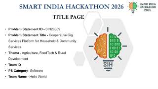 Sahaayak — Cooperative Gig Platform for Fair Worker Pay | SIH 2026 (SIH26089) | Team Hello World