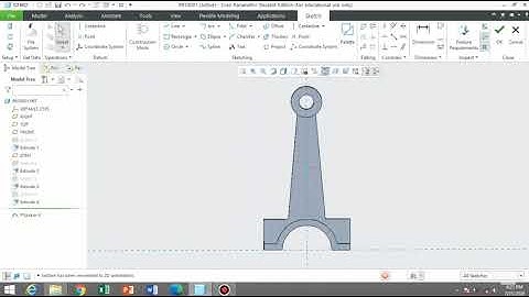Making Connecting rod in PTC CREO Parametric