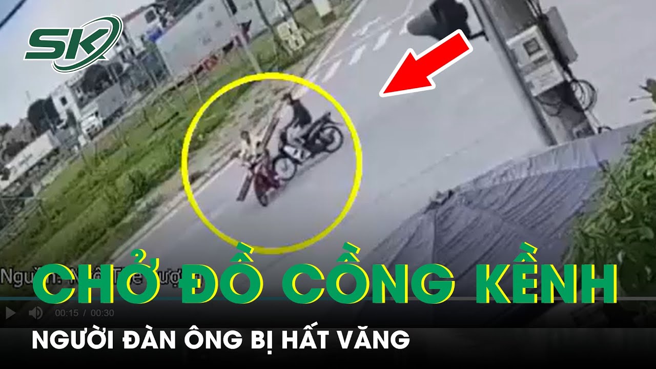 Bắc Giang: Vượt Đèn Đỏ, Người Đàn Ông Chở Đồ Cồng Kềnh... - youtube