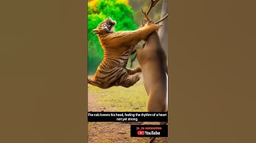 The failure of the young tiger on its maiden hunt || ai animated #ai #shorts