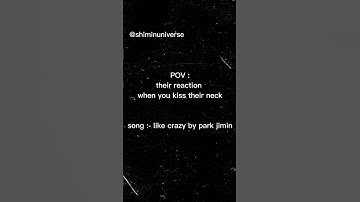 BTS reaction :- when you kiss their neck..
