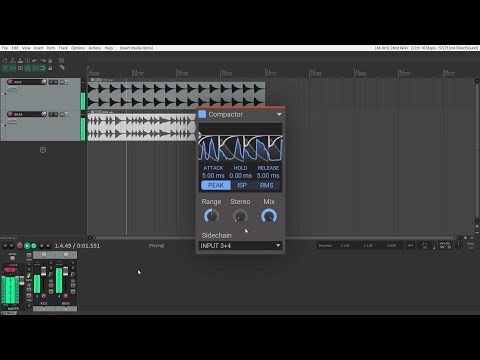 How to set up Kilohearts Compactor with a sidechain input: Windows, Reaper, VST3