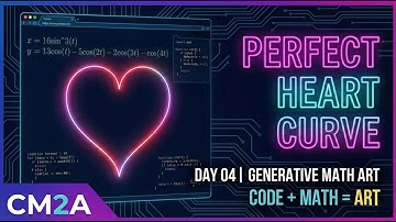 Day 4 | Perfect Heart Curve ❤️ — Heart in Neon Light | Generative Math Art Visualization
