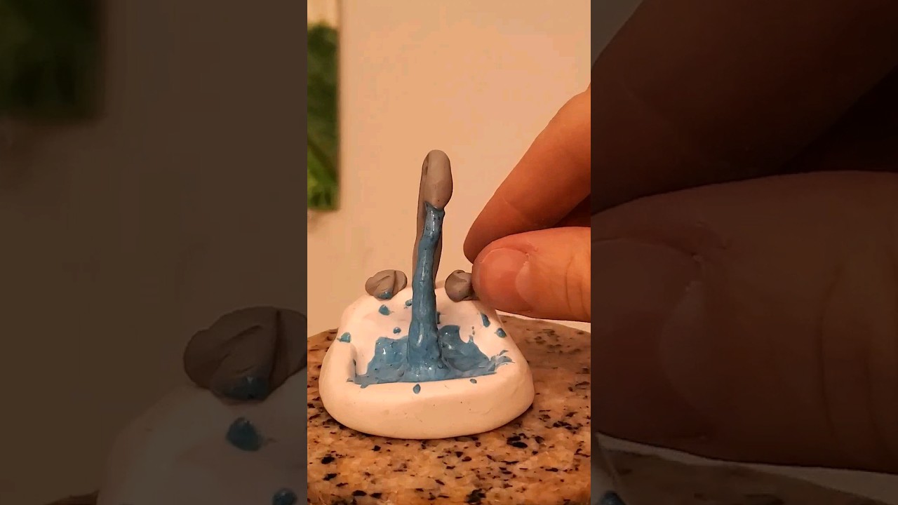 Making some water, as requested #diy #polymerclay #shorts