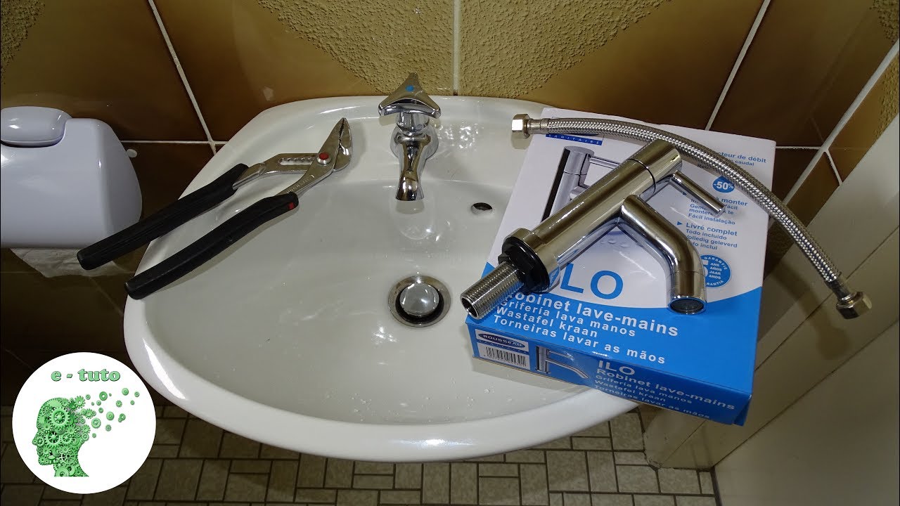 Changer robinet d'un lave-mains. - YouTube
