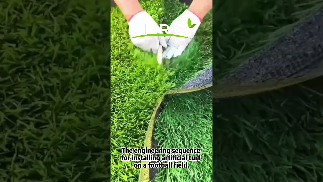 The engineering sequence for installing a football field. 