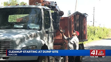 East Macon’s Center Street illegal ‘dump site’ cleanup underway