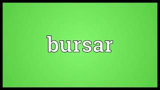 Bursar Meaning