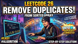 Details LEETCODE 26. Remove Duplicates from Sorted Array using 2 pointers JAVA 4K. Guide