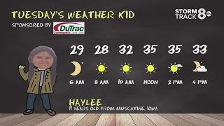 Weather Kid - Haylee from Muscatine, Iowa