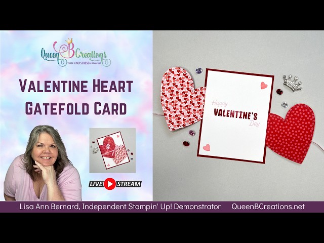 👑 Stampin' Up! Endless Love - Heart Gatefold Valentine's Day Card
