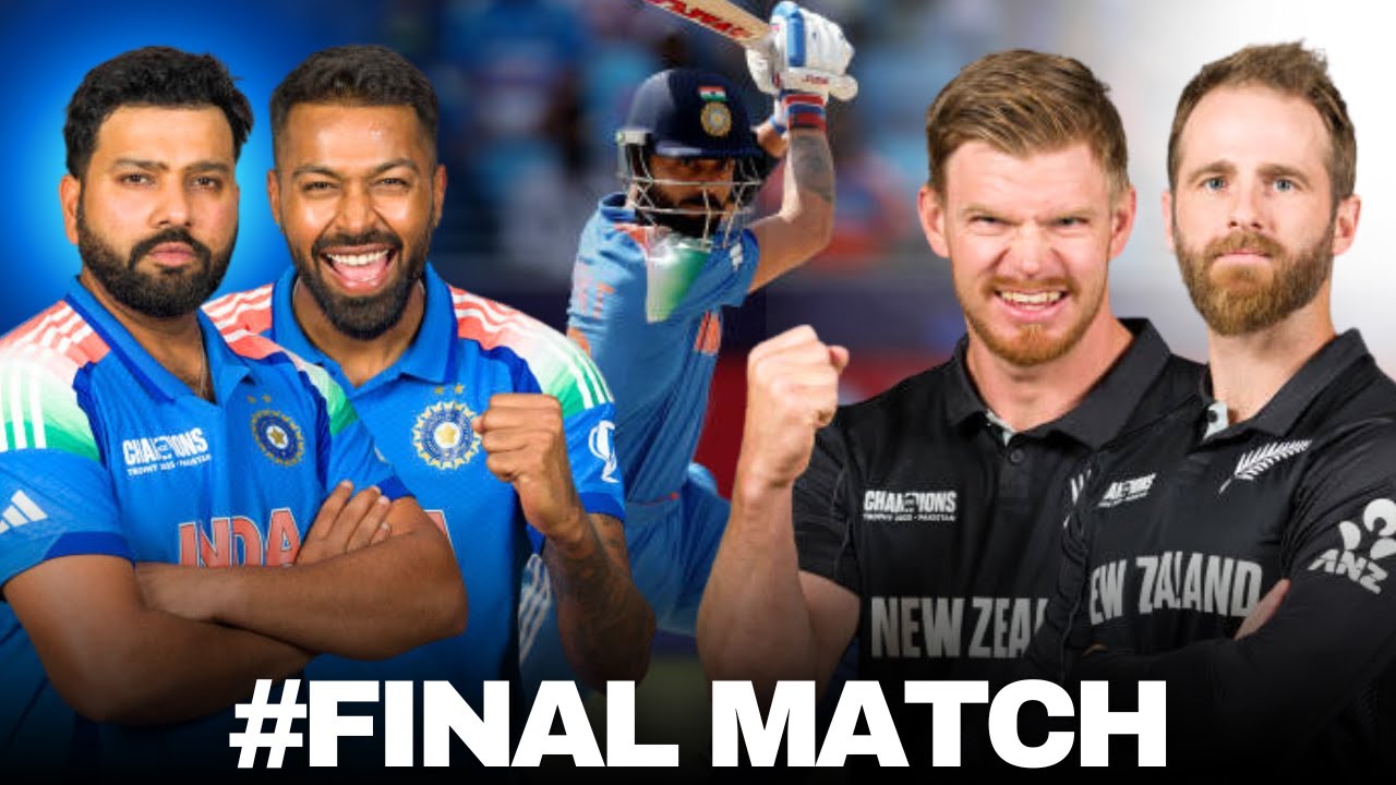 ICC Champions Trophy Final 2025 in Dubai between 🇮🇳IndiavsNewzealand🇭🇲