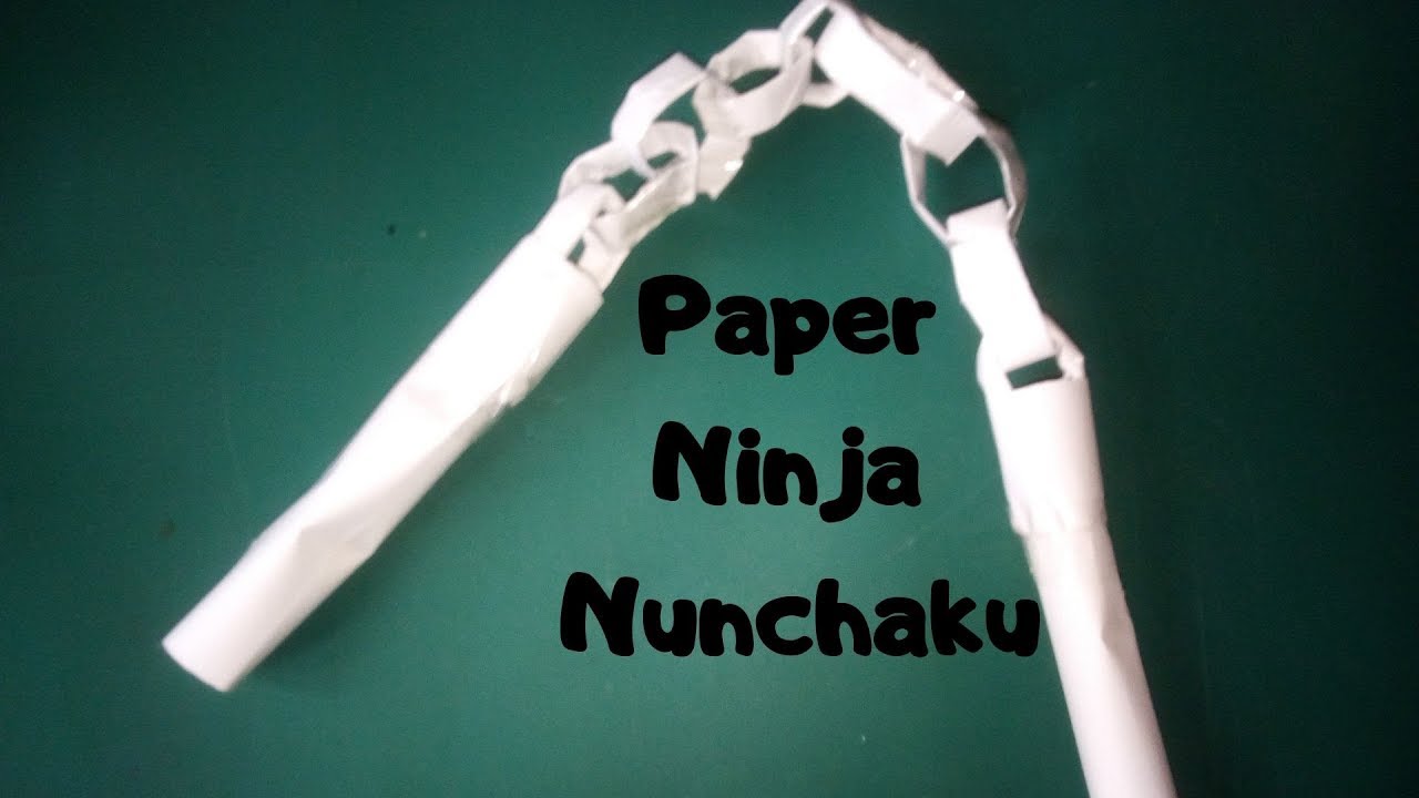 How to make a Paper Nunchaku (Nunchucks) paper weapons Easy paper