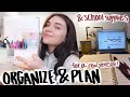 PREP & ORGANIZE WITH ME FOR A NEW SEMESTER // how I plan, my school supplies, & what's in my desk!