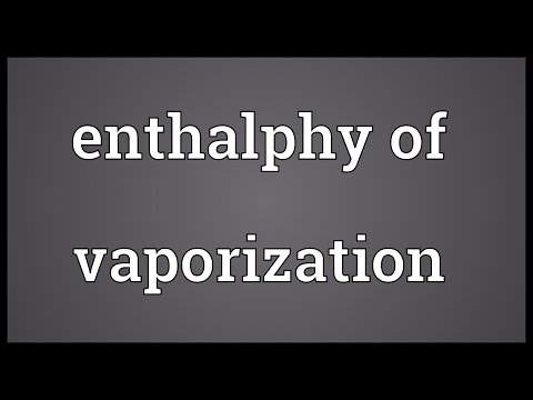 Enthalphy of vaporization