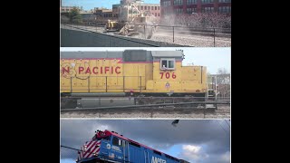 time lapse-ish UP North Metra track install Chicago IL
