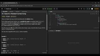 LeetCode | 33. Search in Rotated Sorted Array | C++ | Day 33
