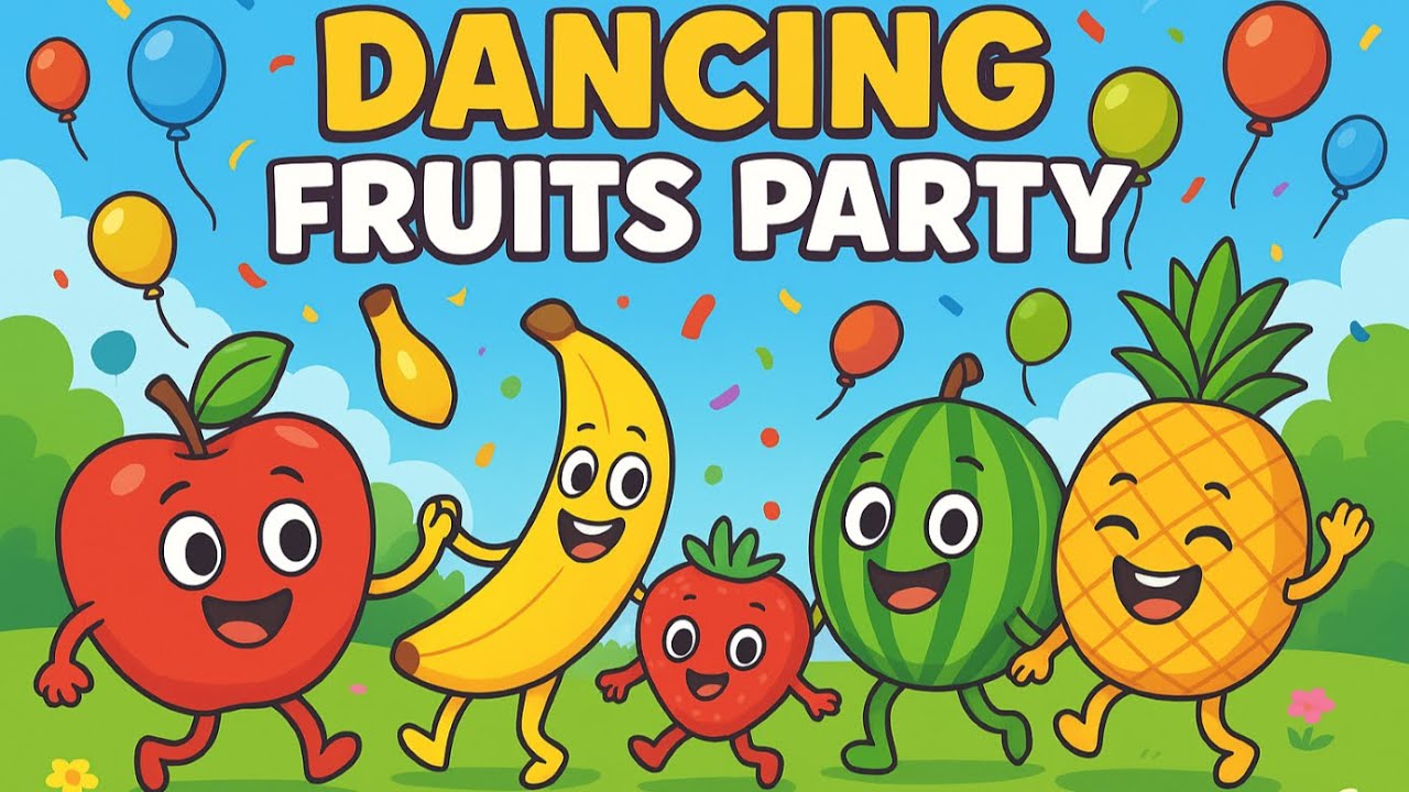 Dancing Fruits Party | Fun Fruit Dance for Kids | Fruit Names with Fun ...