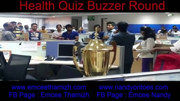 Health Quiz Buzzer Round Hosted by Chennai Emcees Thamizh and Nandhini