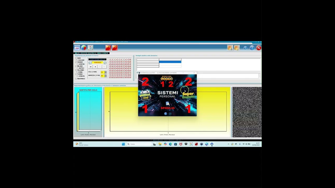 Lotto, SuperEnalotto, Million Day. Nuovissimo software per lo sviluppo di sistemi ridotti in sezioni