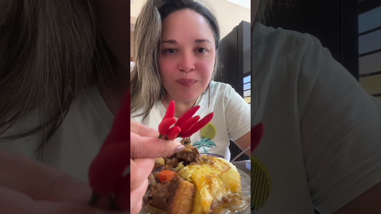 #COMENDOMUITO: ALMOÇO (COZIDO DE COSTELA COM LEGUMES E PIMENTA 🌶️ )