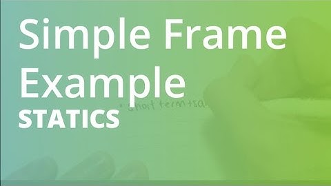 Simple Frame Example | Statics