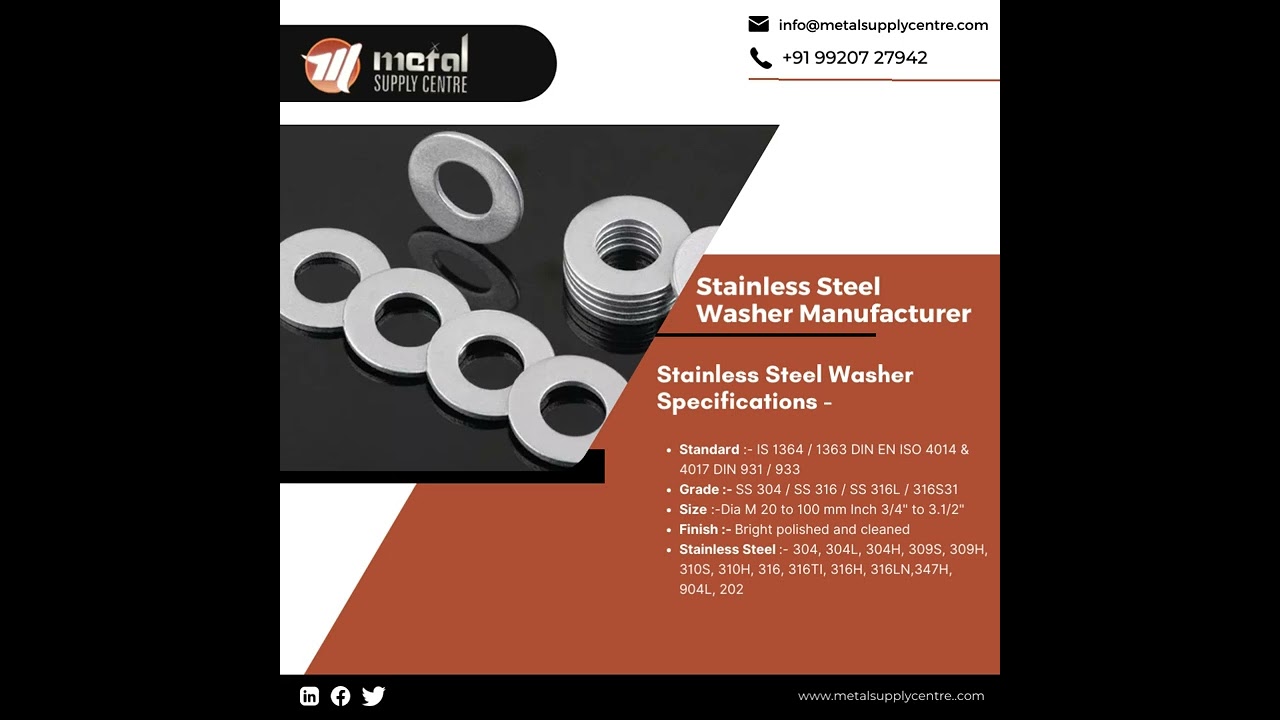 Fasteners | Stainless Steel Screw | Stainless Steel 301LN Sheet - Metal Supply Centre
