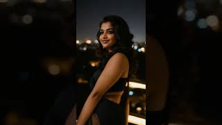 Black Saree Nights – Rooftop Soft Glow #ai #shorts #viralshorts #beautiful screenshot 5