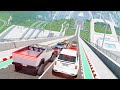 Big ramp jumps with real car mods  beamng drive crashes  destructionnation