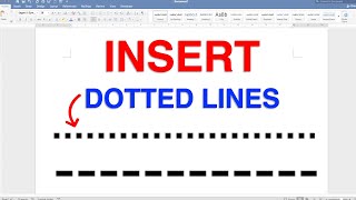 How to Insert Dotted Line in Word
