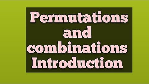 Introduction of Permutations and combinations #aptitude #permutation #bankpreparation#ibps#ssc#video