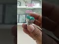 original green aqeeq 💚 iran silver ring ❤️ #aqeeq #gemstones #rings #shorts #viral #iran #trend