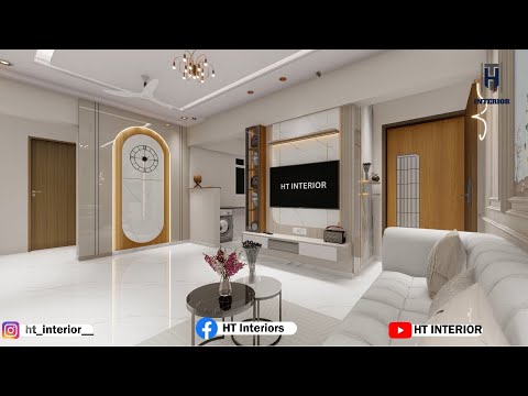 MODERN 2BHK HOME INTERIOR , 3D DESIGN - YouTube