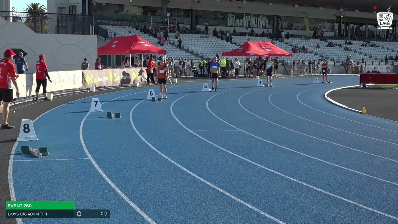 Финал 1 забега на 400 метров на время среди юношей до 16 лет: Чемпионат штата по легкой атлетике ...