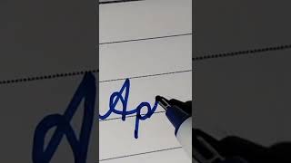 How to write April in cursive pattern #shorts