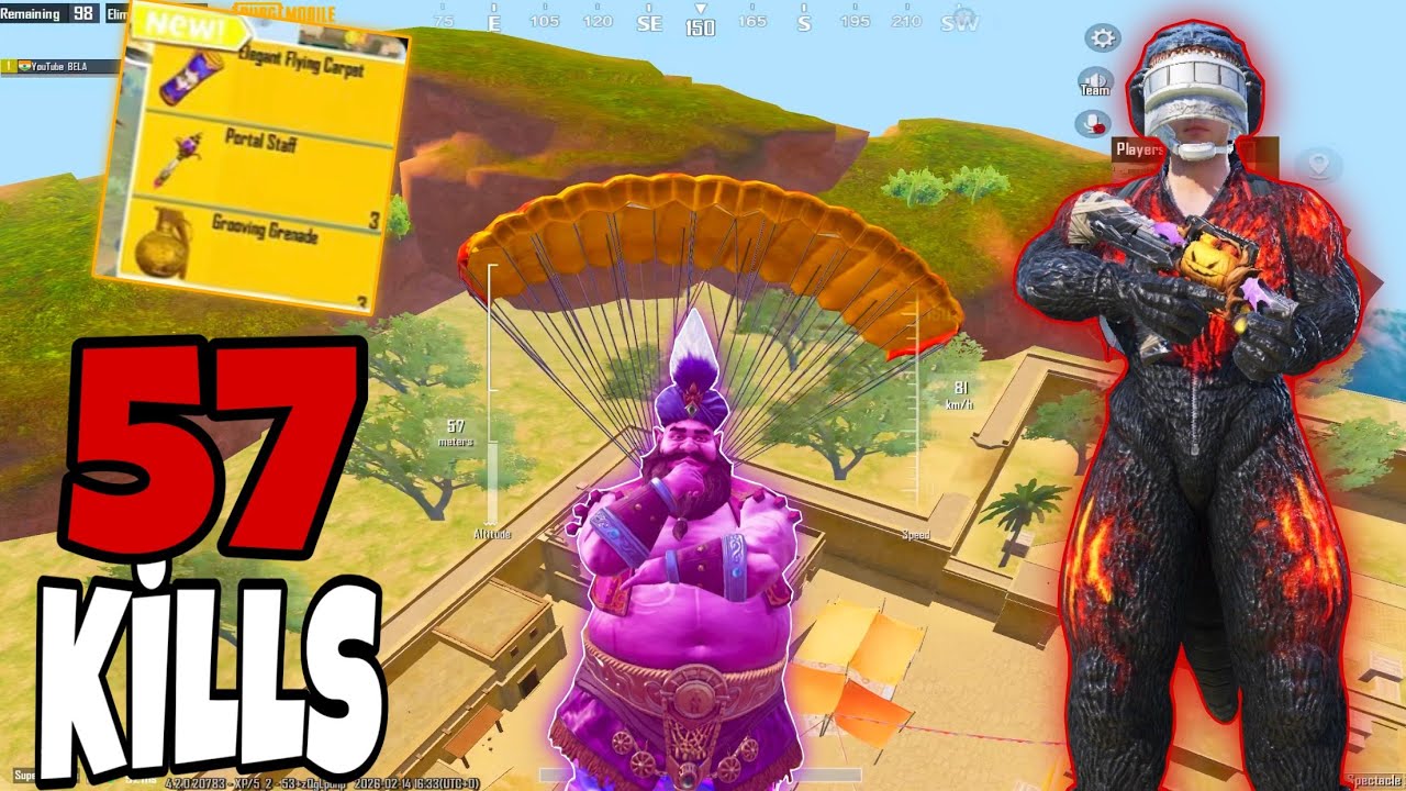 57 KİLLS🔥| I PLAYED with GODZILLA SUİT🤩| “SOLO VS SQUAD” | PUBG MOBİLE