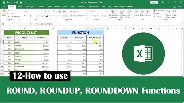 ROUND, ROUNDUP, ROUNDDOWN Functions | Advanced Excel រៀន Excel កម្រិតខ្ពស់- Lesson 12