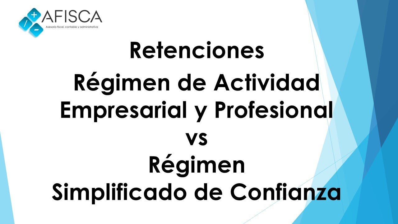 Retenciones: Servicios Profesionales vs ReSICO