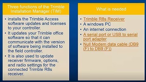 Using Trimble Installation Manager to update R8s GNSS Receiver
