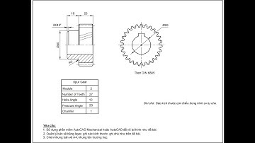 Hướng dẫn vẽ bánh răng nhanh bằng Autocad Mechanical 2018
