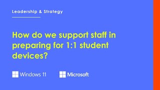 How Do We Support Staff In Preparing For 1:1 Student Devices?