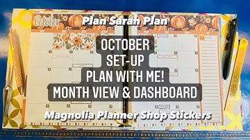 October Set-up Plan With Me! | Month View and Dashboard | Erin Condren | Magnolia Planner Shop