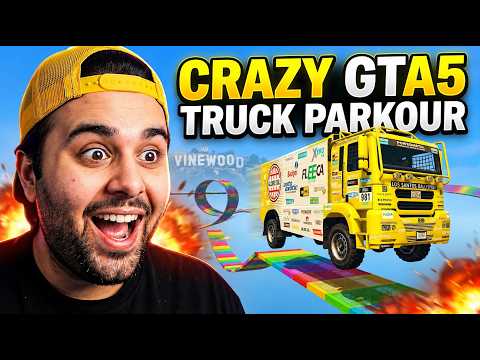 GTA 5 Truck Parkour is IMPOSSIBLE 😂 | Funny Moments ft. KhanSaab69
