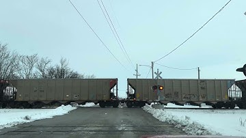 Empty Coal, BNSF 9097, 5875 & 9206 DP Litchfield, Illinois, Beardstown Sub. Route 66