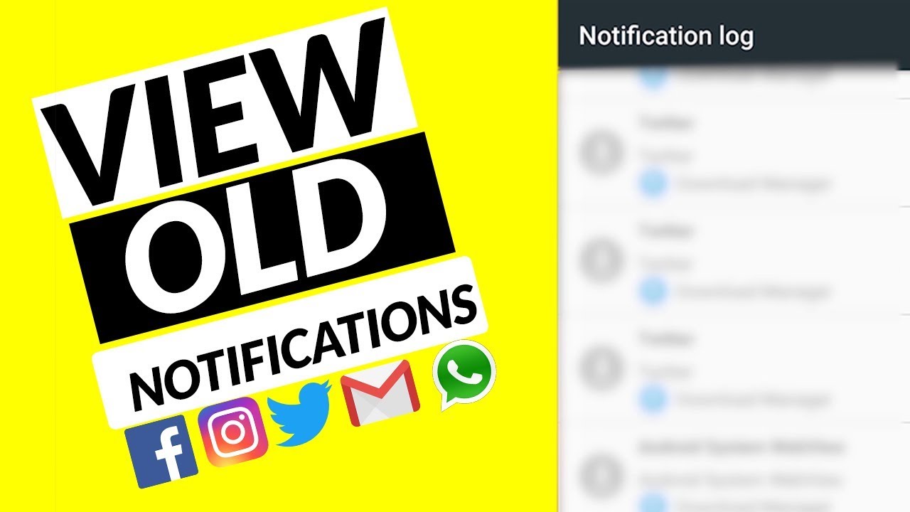 View Old Dismissed Notifications On Android 2019 - YouTube